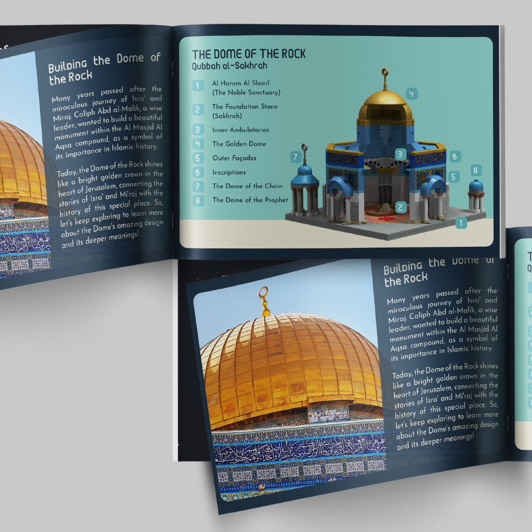 Dome of the Rock educational toy guidebook with illustrated instructions