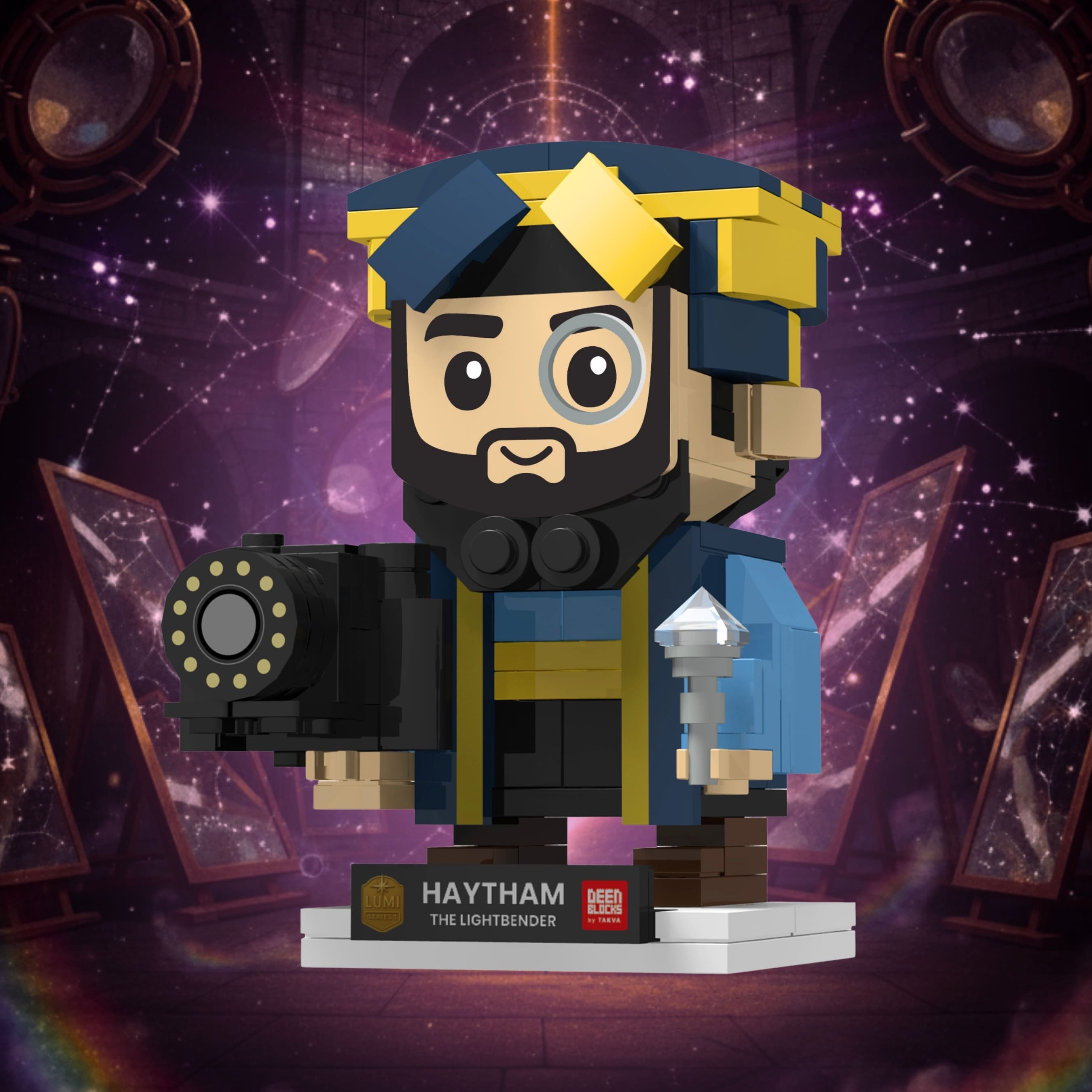 Haytham ibn al Haytham 3d brick toy camera prism