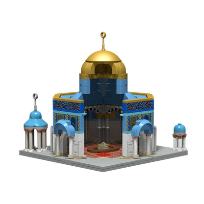 Interior structure of Dome of the Rock Islamic learning toy with foundation stone