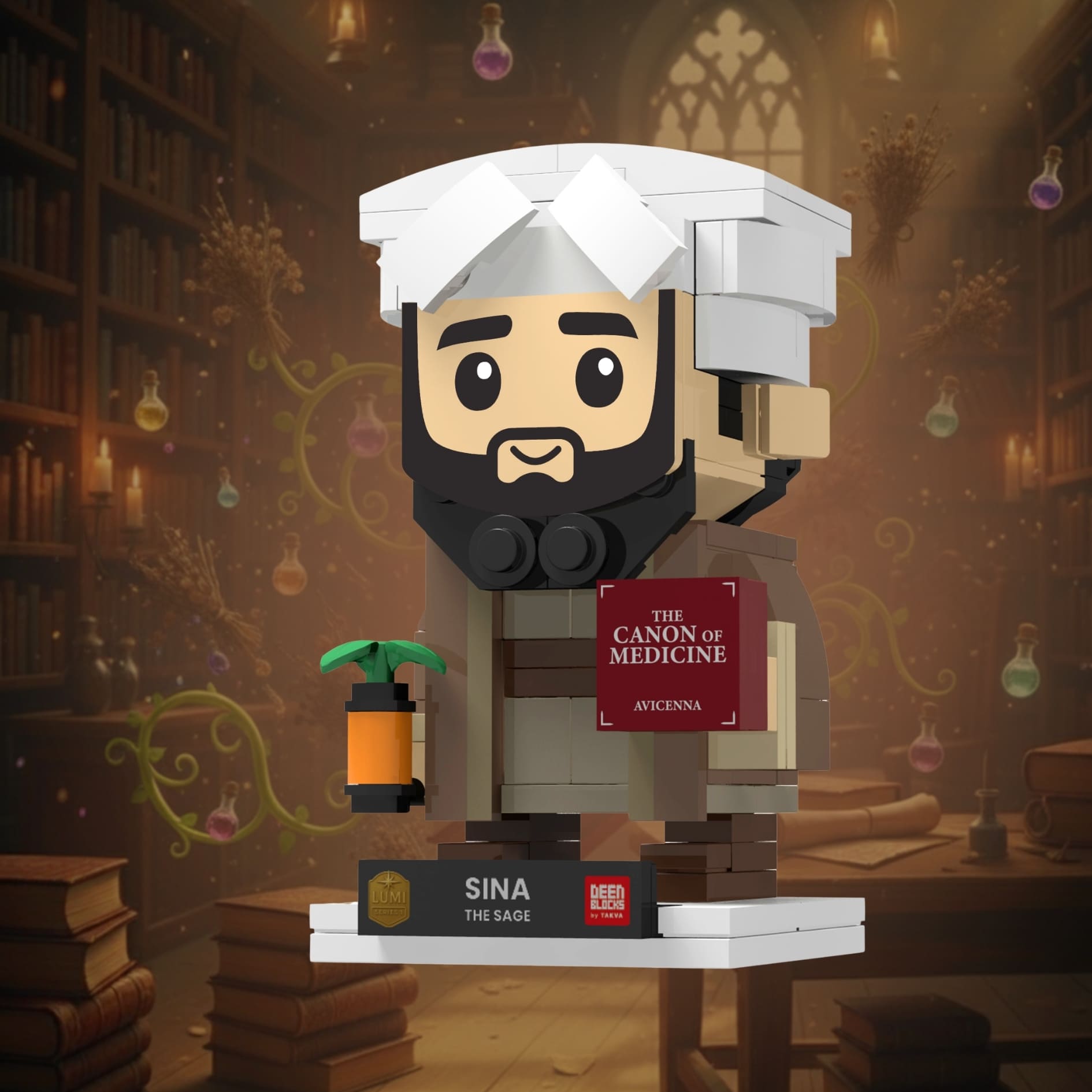 DeenBlocks Sina 3d rotatable file canon of medicine plant