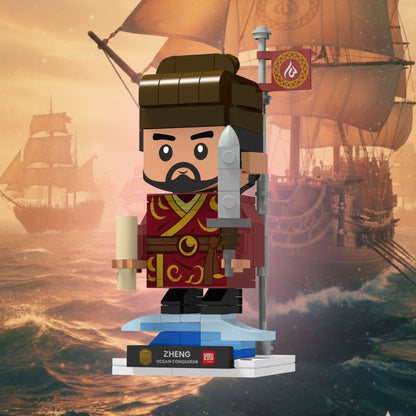 Zheng he sword map flag 3d image